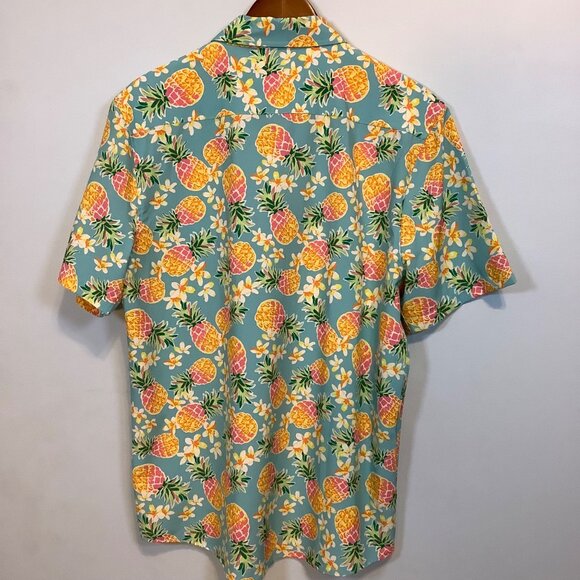 Southern Shirt Company Party Collection Mens L Short Sleeve Button Up Pineapple - Picture 5 of 9